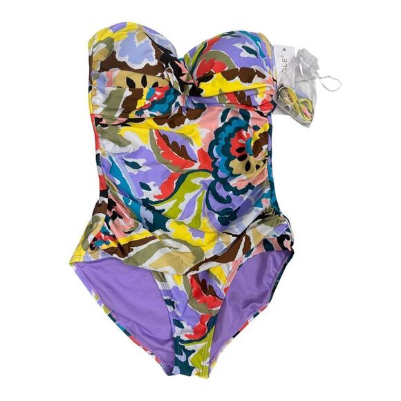 Anne Cole Other - NEW Anne Cole Twist Front Bandeau One Piece Swimsuit SZ 8 Kashmir Paisley $110